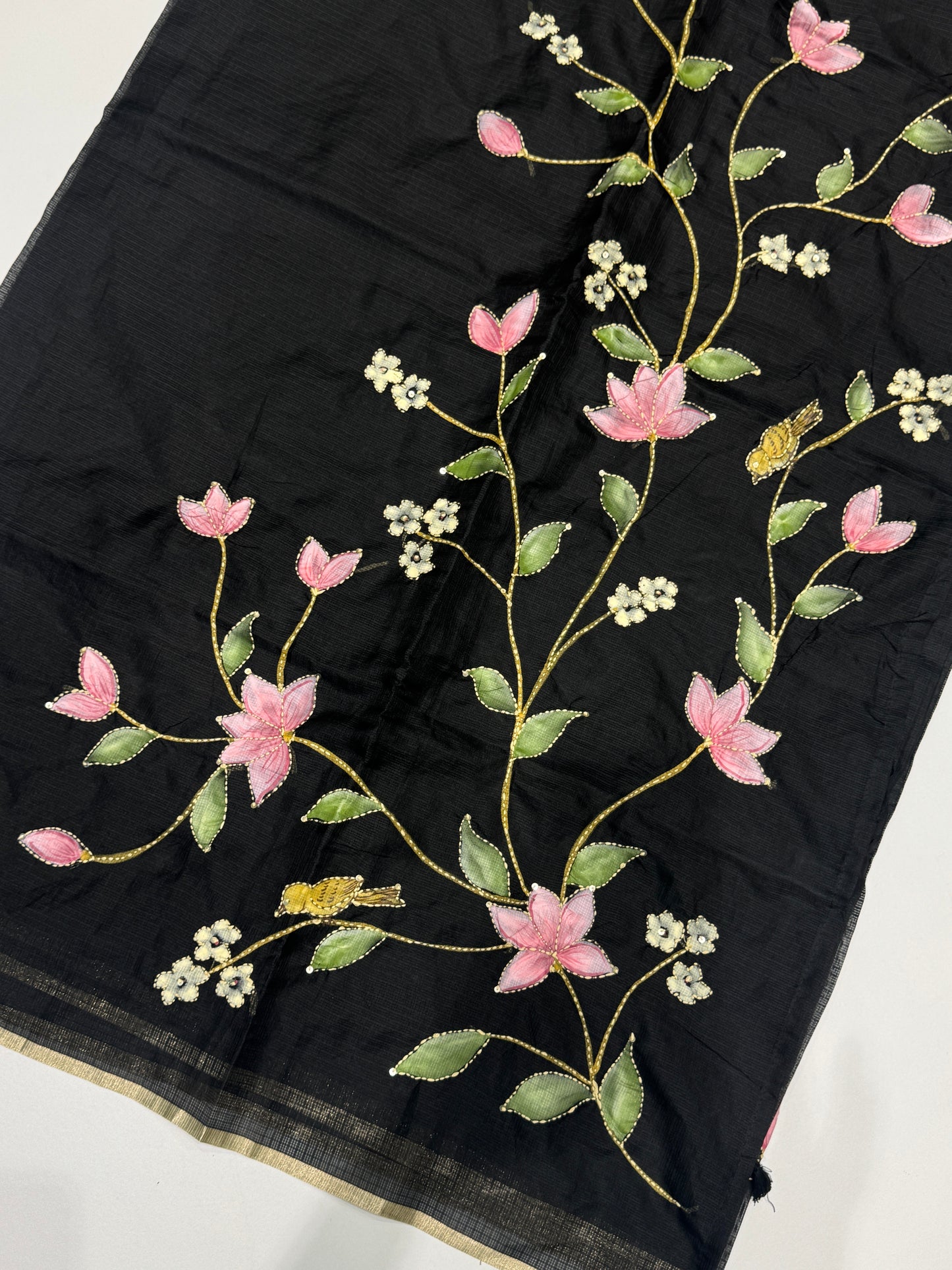 Hand Painted Kota Silk Saree