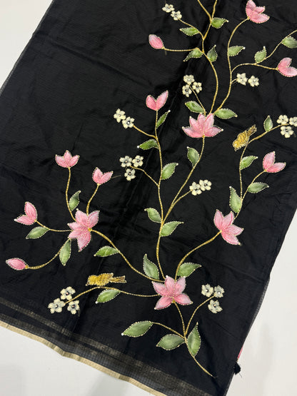 Hand Painted Kota Silk Saree