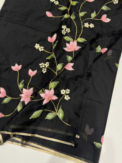 Hand Painted Kota Silk Saree