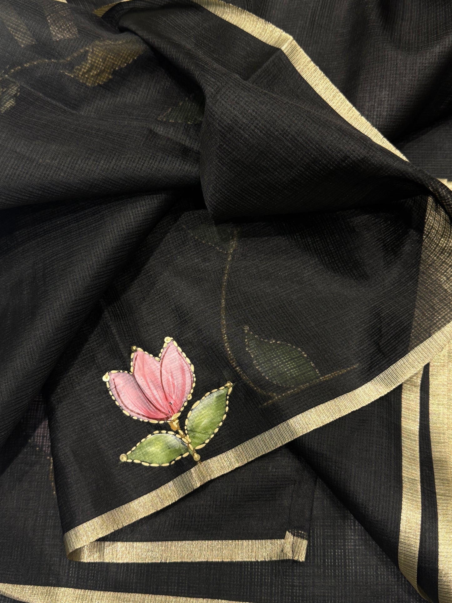 Hand Painted Kota Silk Saree