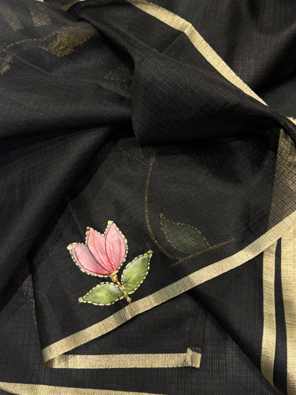 Hand Painted Kota Silk Saree