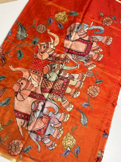 Applique Work Saree