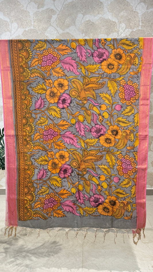 Pen Kalamkari Dupatta