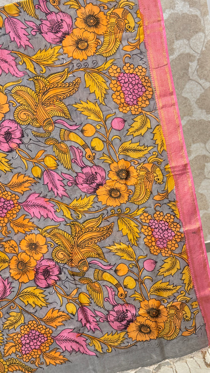 Pen Kalamkari Dupatta