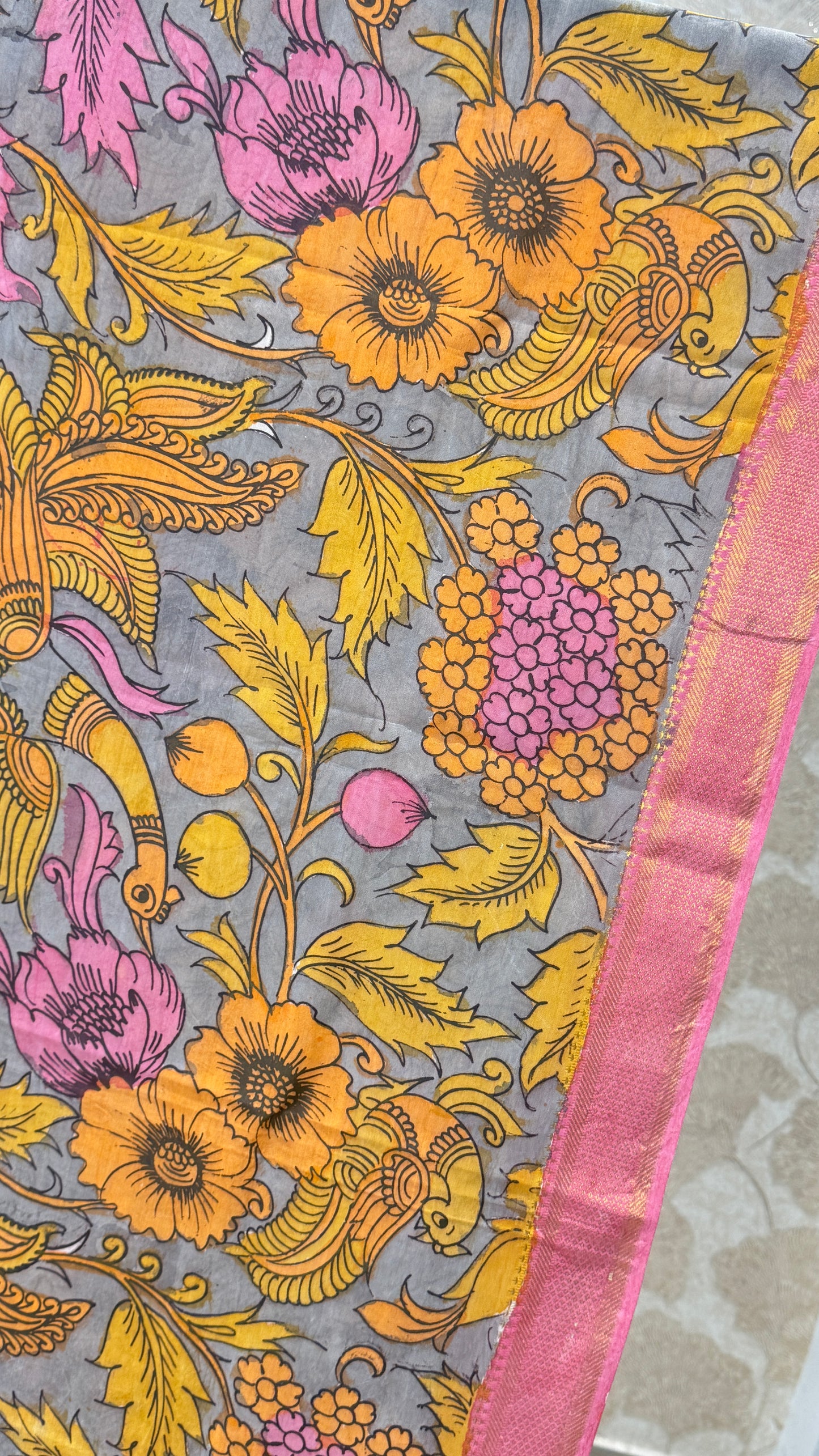 Pen Kalamkari Dupatta