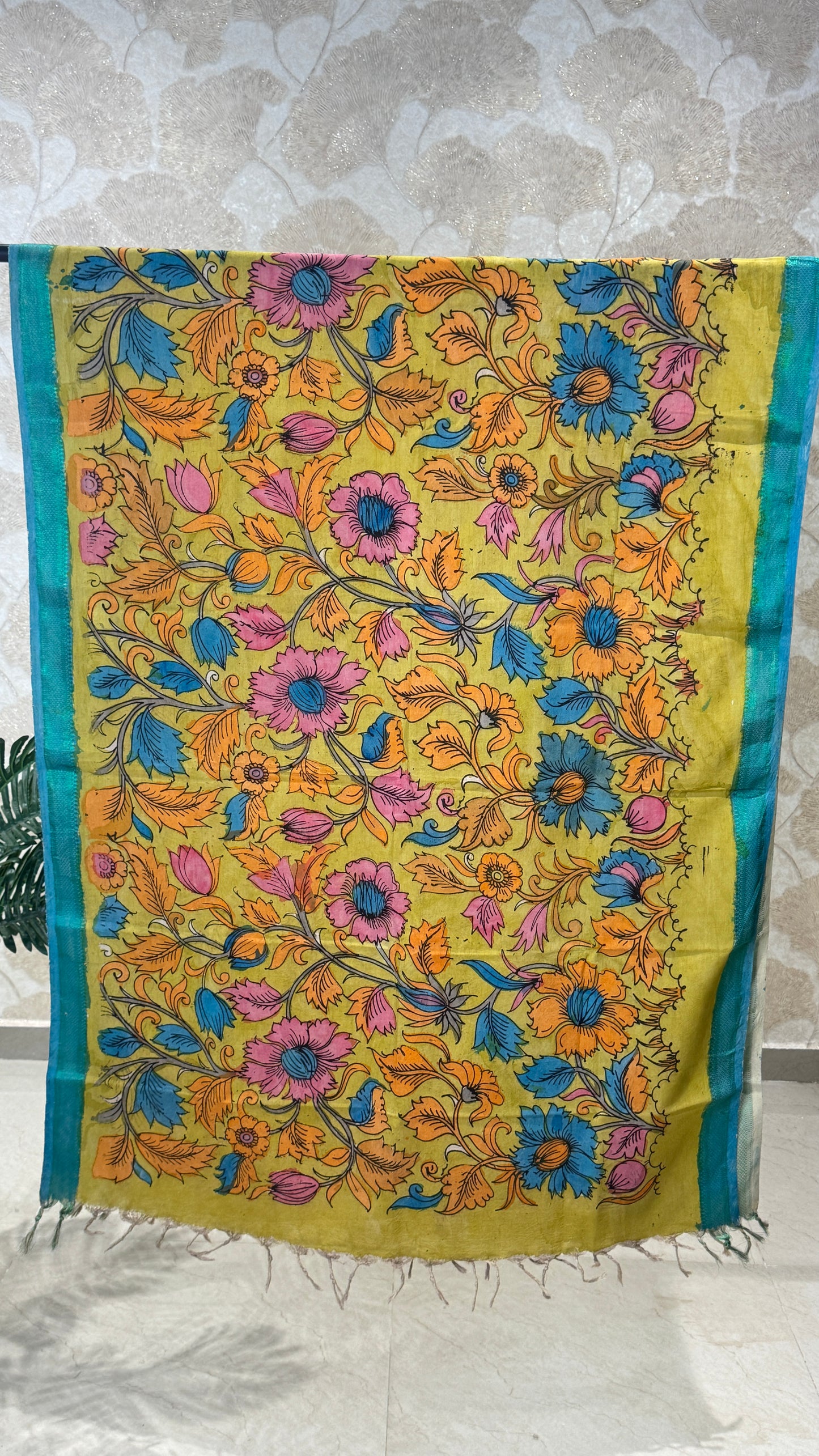 Pen Kalamkari Dupatta