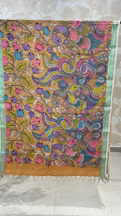 Pen Kalamkari Dupatta