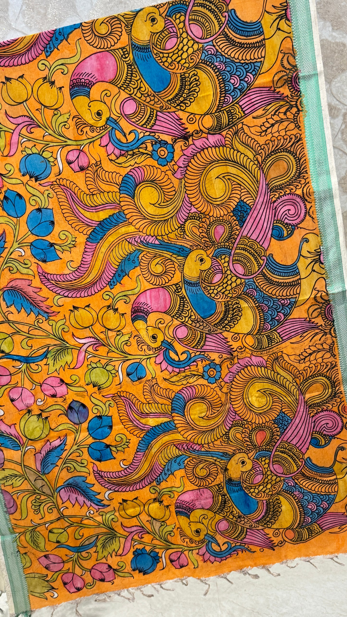 Pen Kalamkari Dupatta