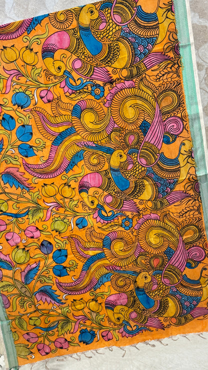 Pen Kalamkari Dupatta