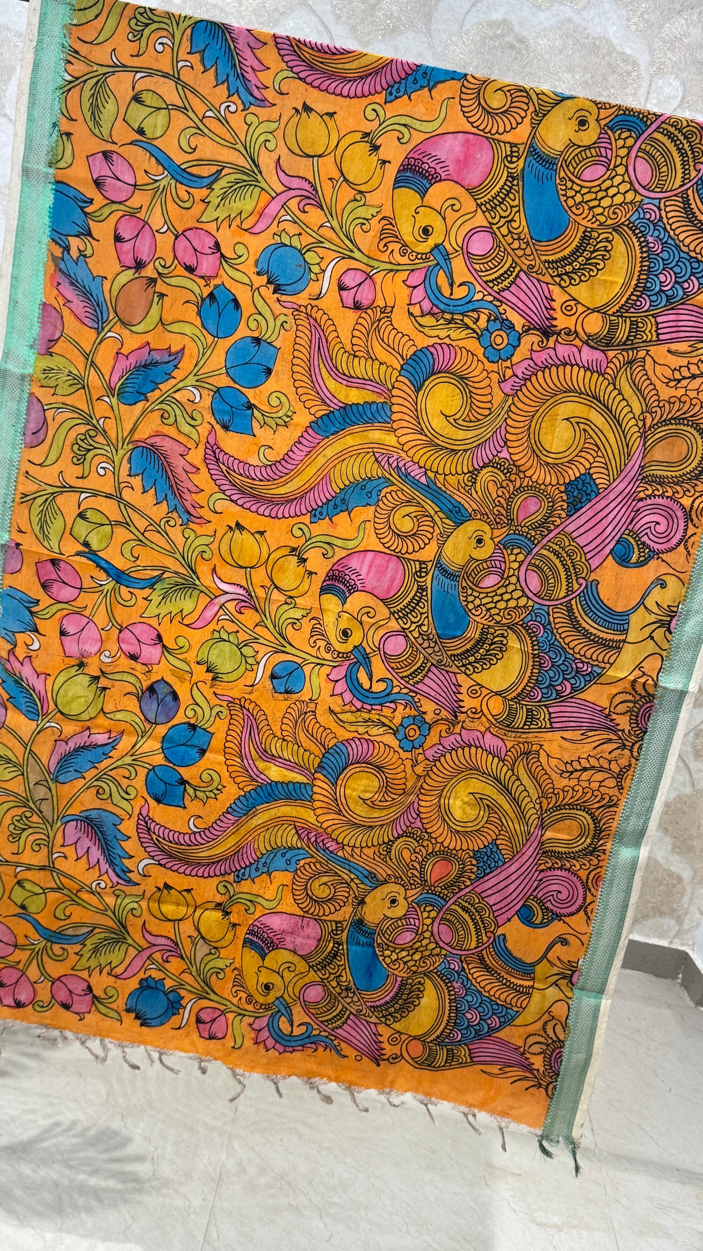 Pen Kalamkari Dupatta