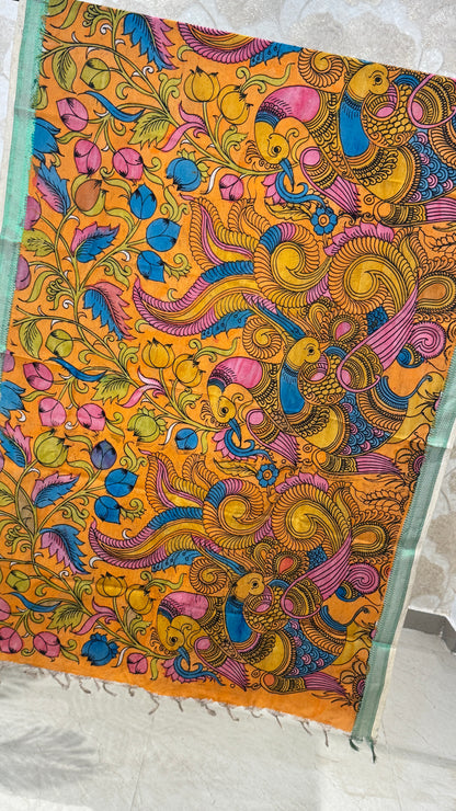 Pen Kalamkari Dupatta