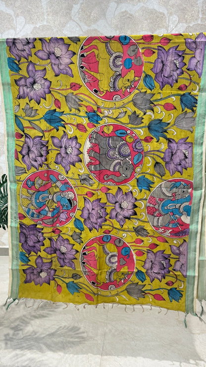Pen Kalamkari Dupatta