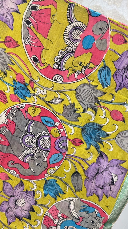 Pen Kalamkari Dupatta