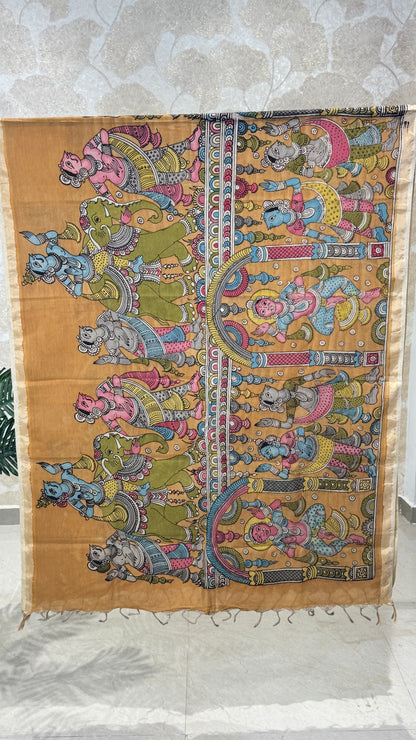 Pen Kalamkari Dupatta