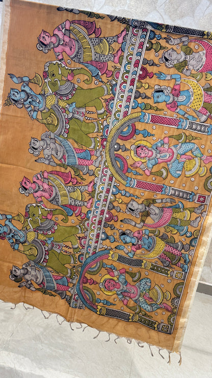 Pen Kalamkari Dupatta