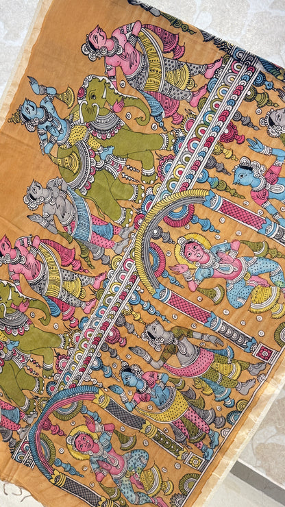 Pen Kalamkari Dupatta