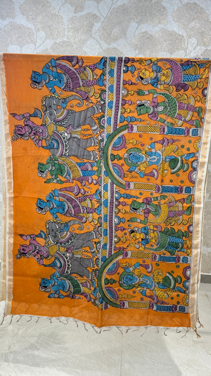 Pen Kalamkari Dupatta