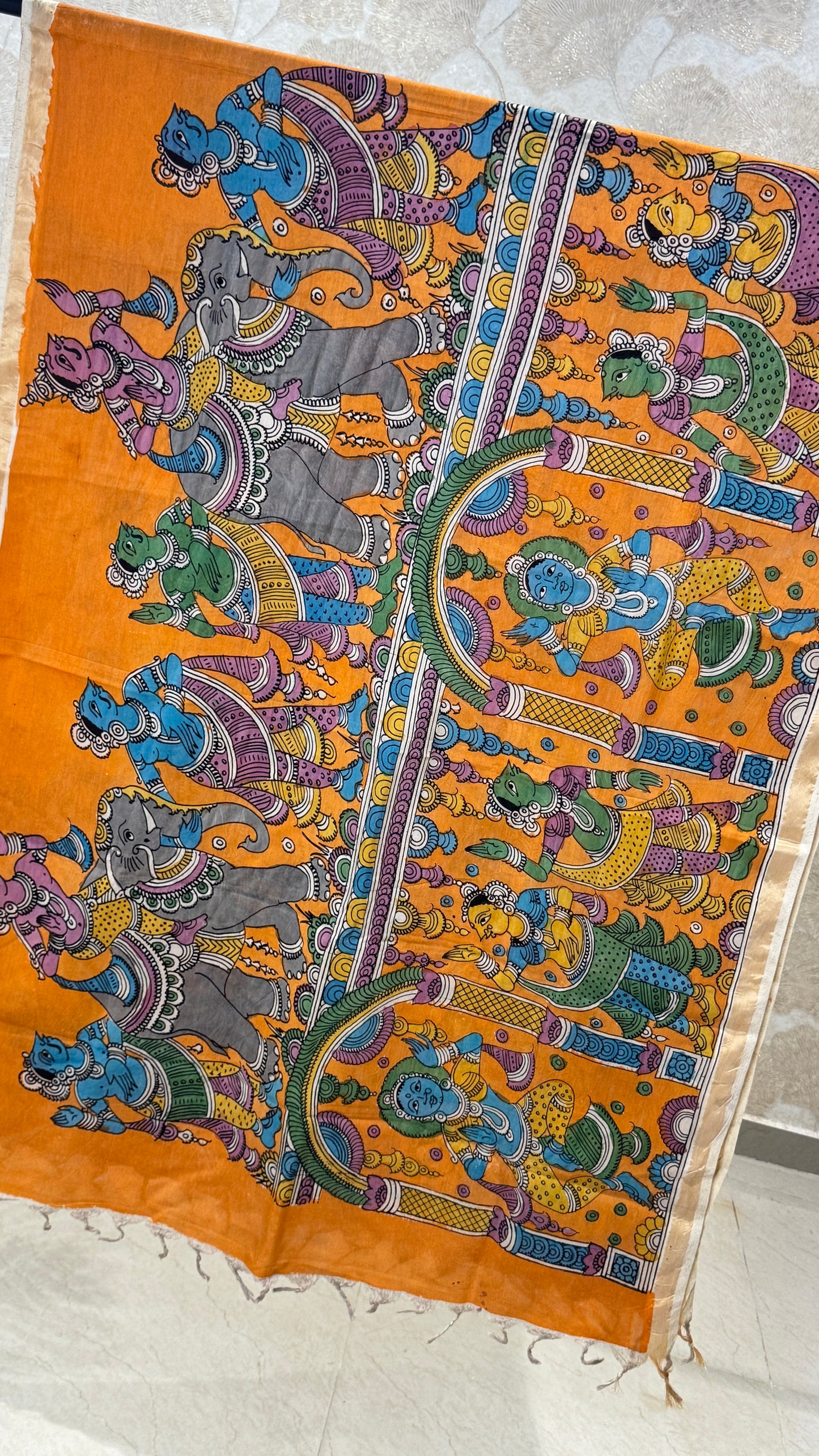 Pen Kalamkari Dupatta
