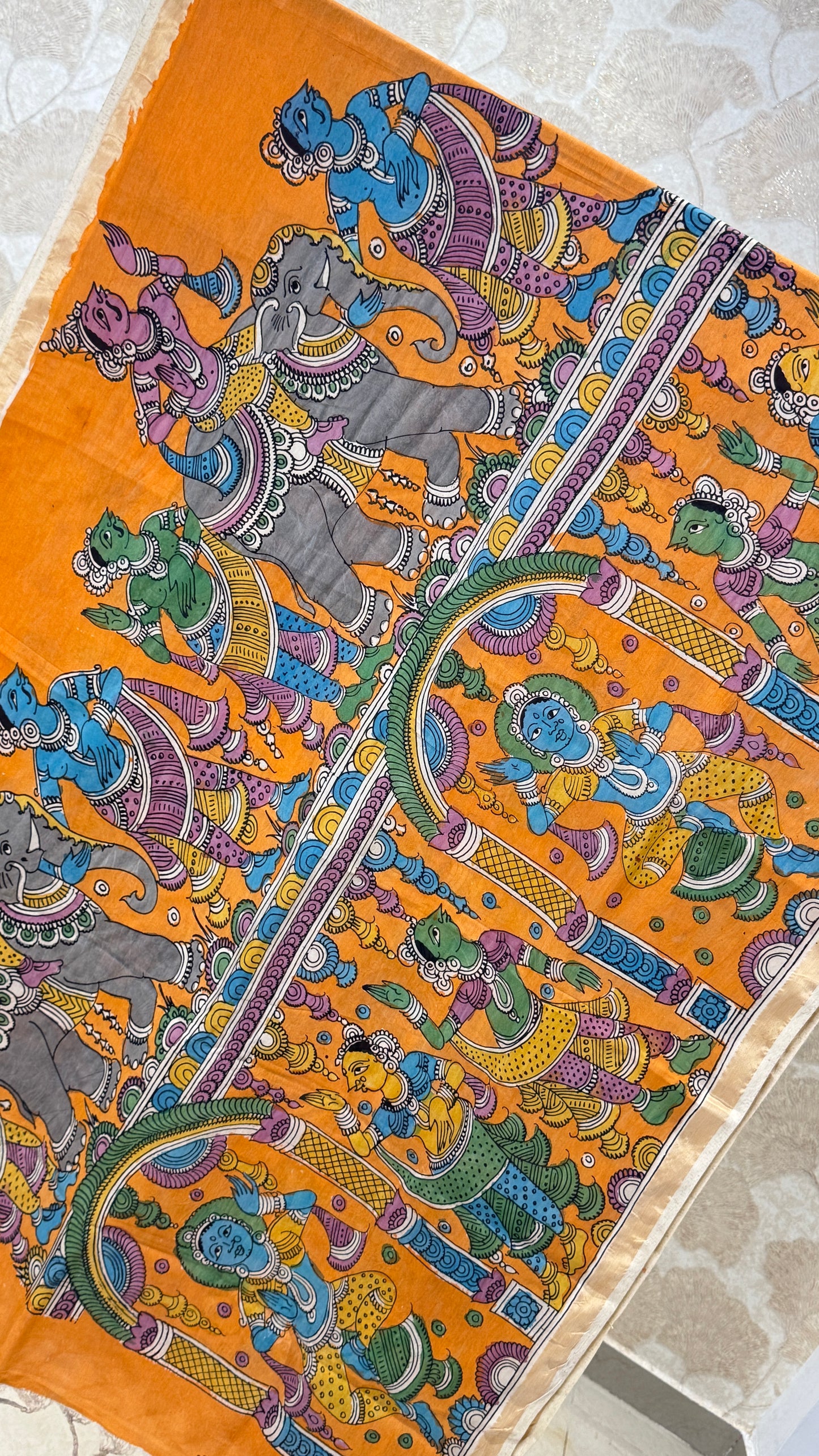 Pen Kalamkari Dupatta