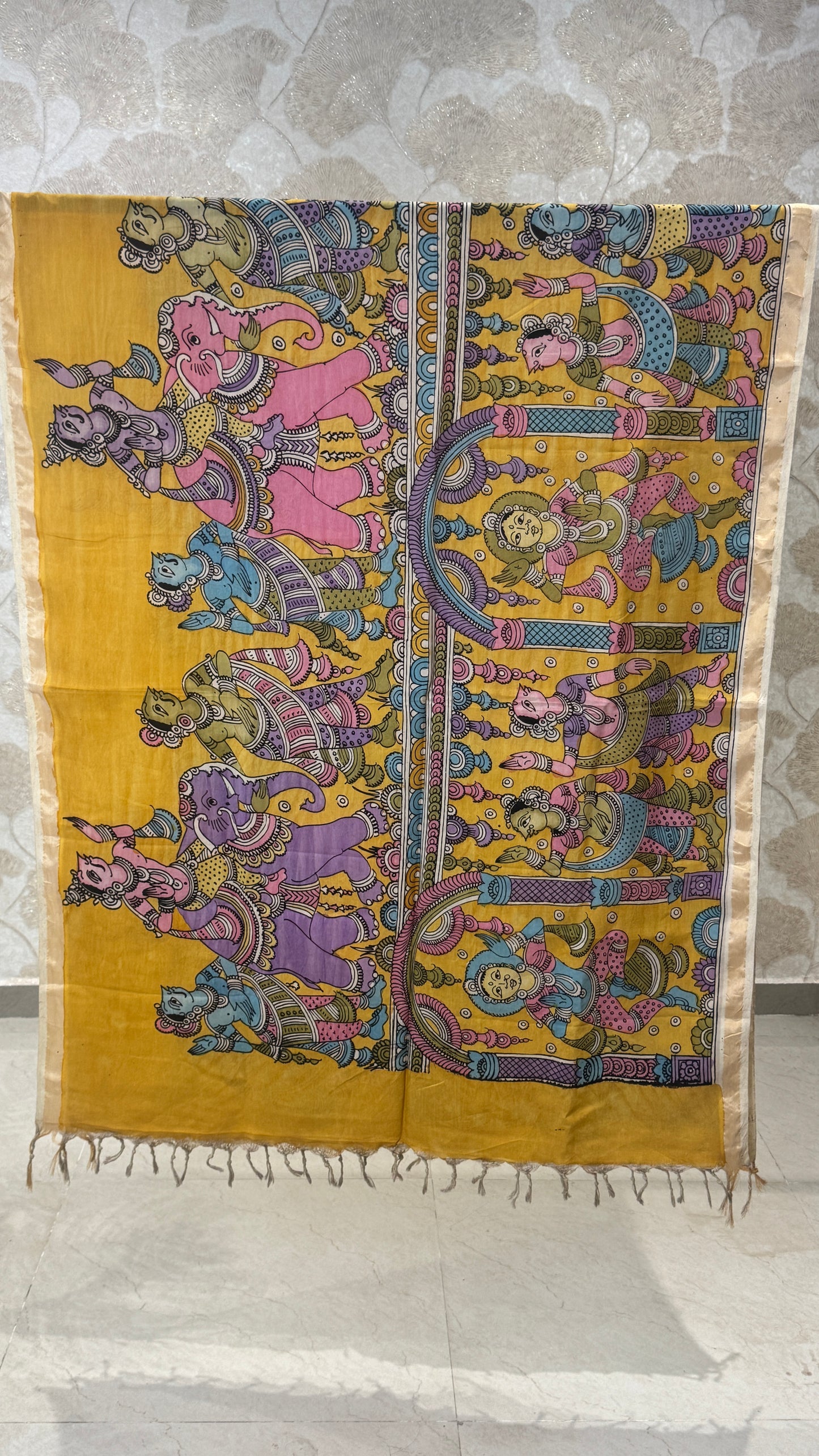 Pen Kalamkari Dupatta