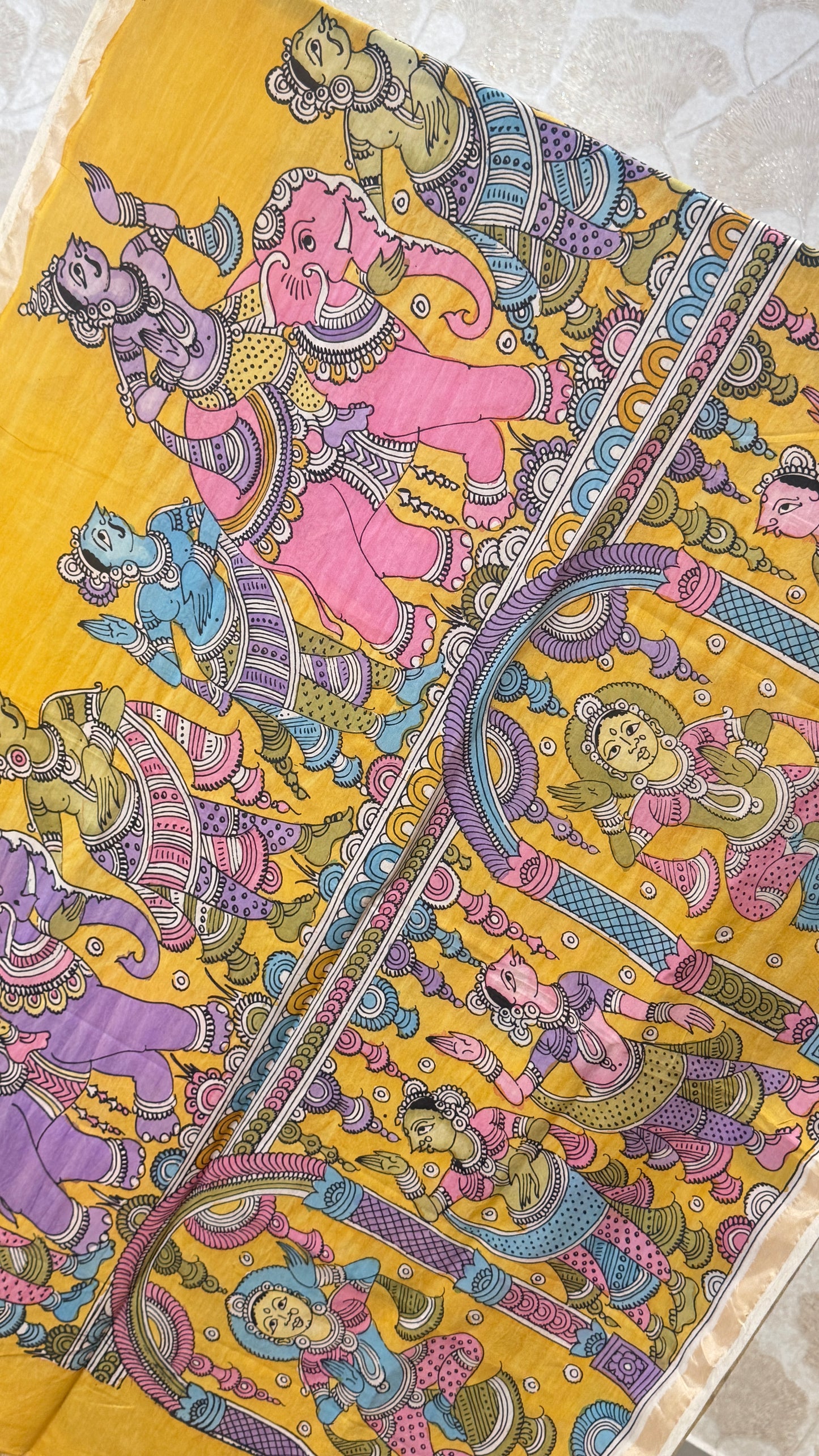 Pen Kalamkari Dupatta