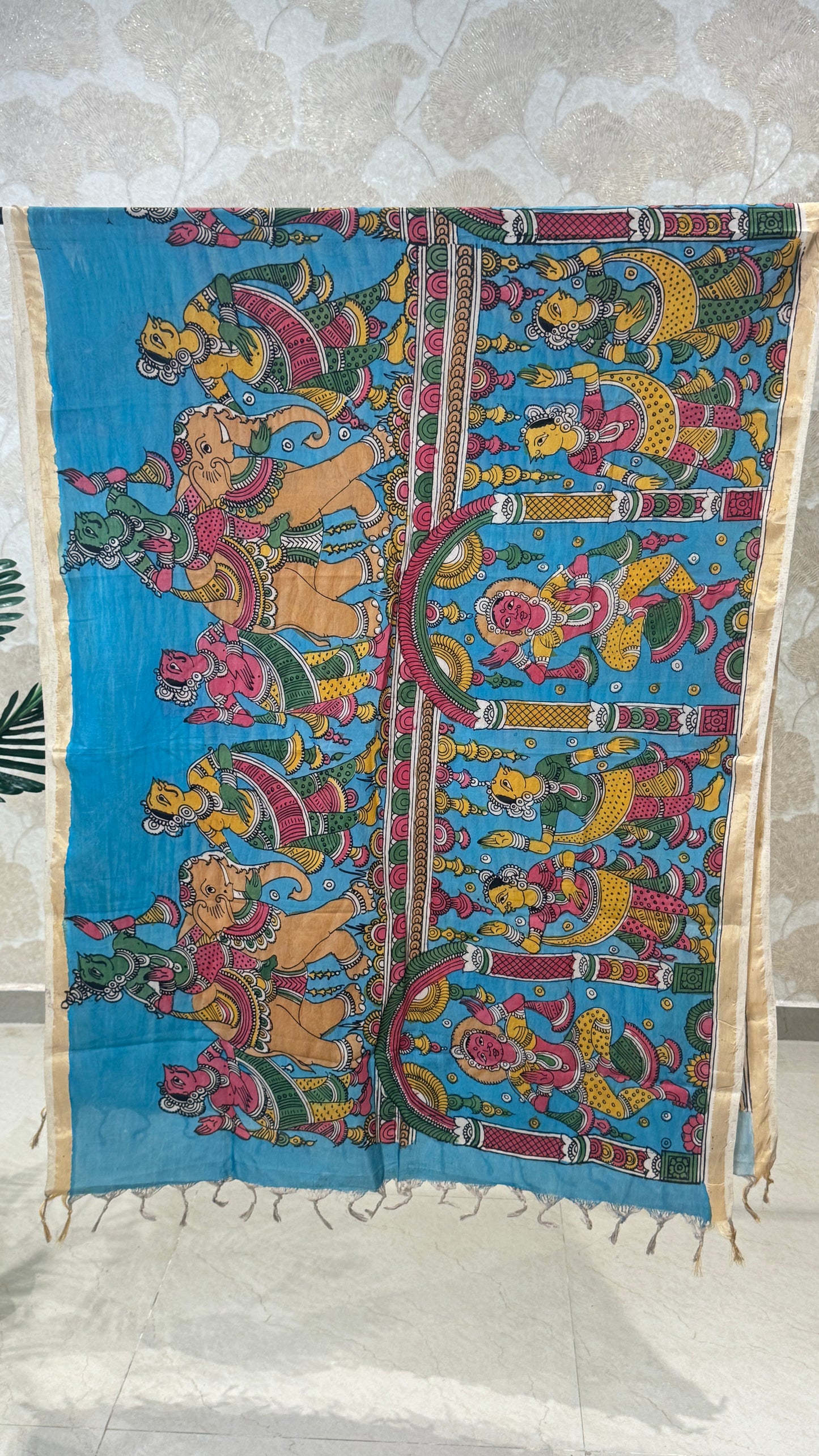 Pen Kalamkari Dupatta