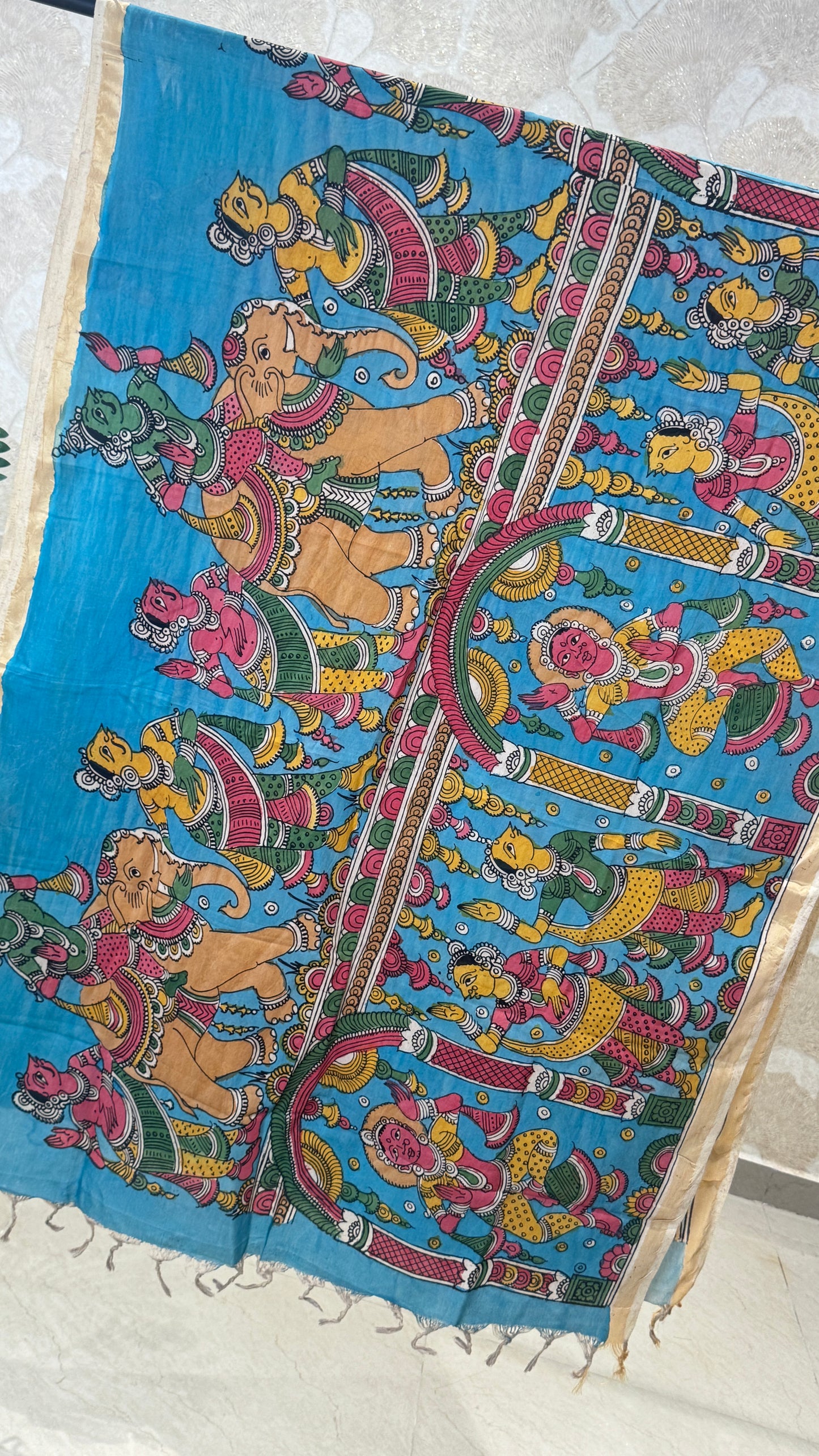 Pen Kalamkari Dupatta