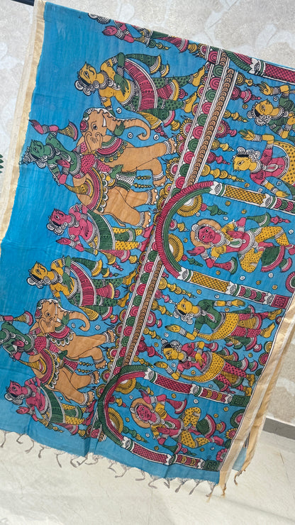 Pen Kalamkari Dupatta