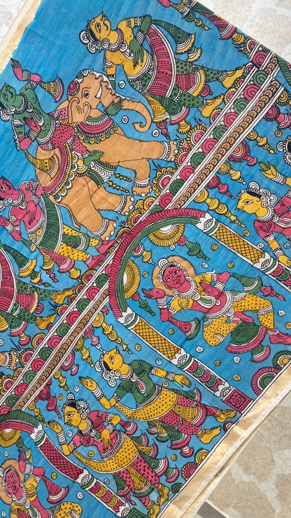 Pen Kalamkari Dupatta