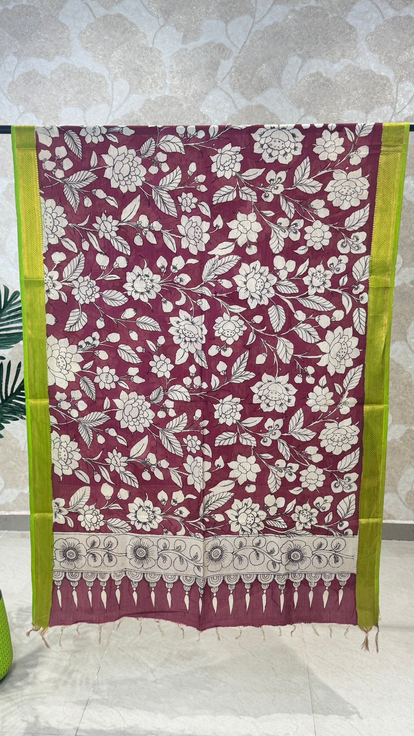Pen Kalamkari Dupatta