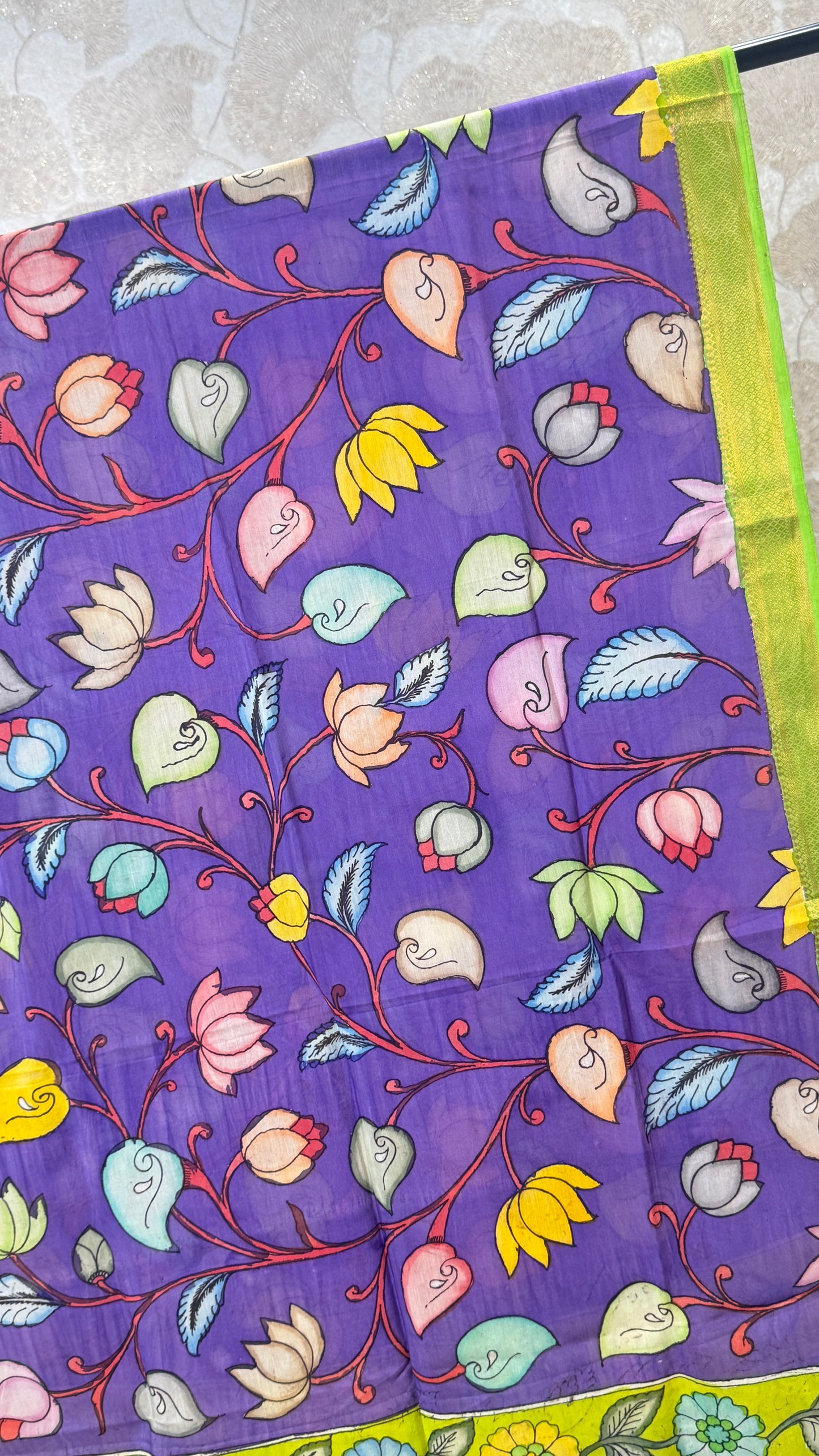 Pen Kalamkari Dupatta