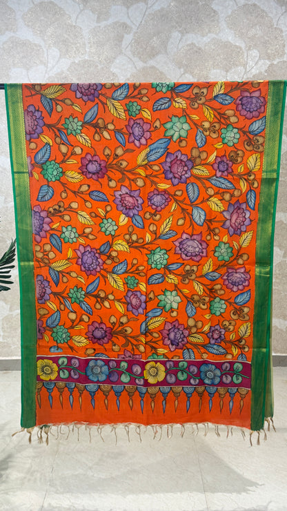 Pen Kalamkari Dupatta