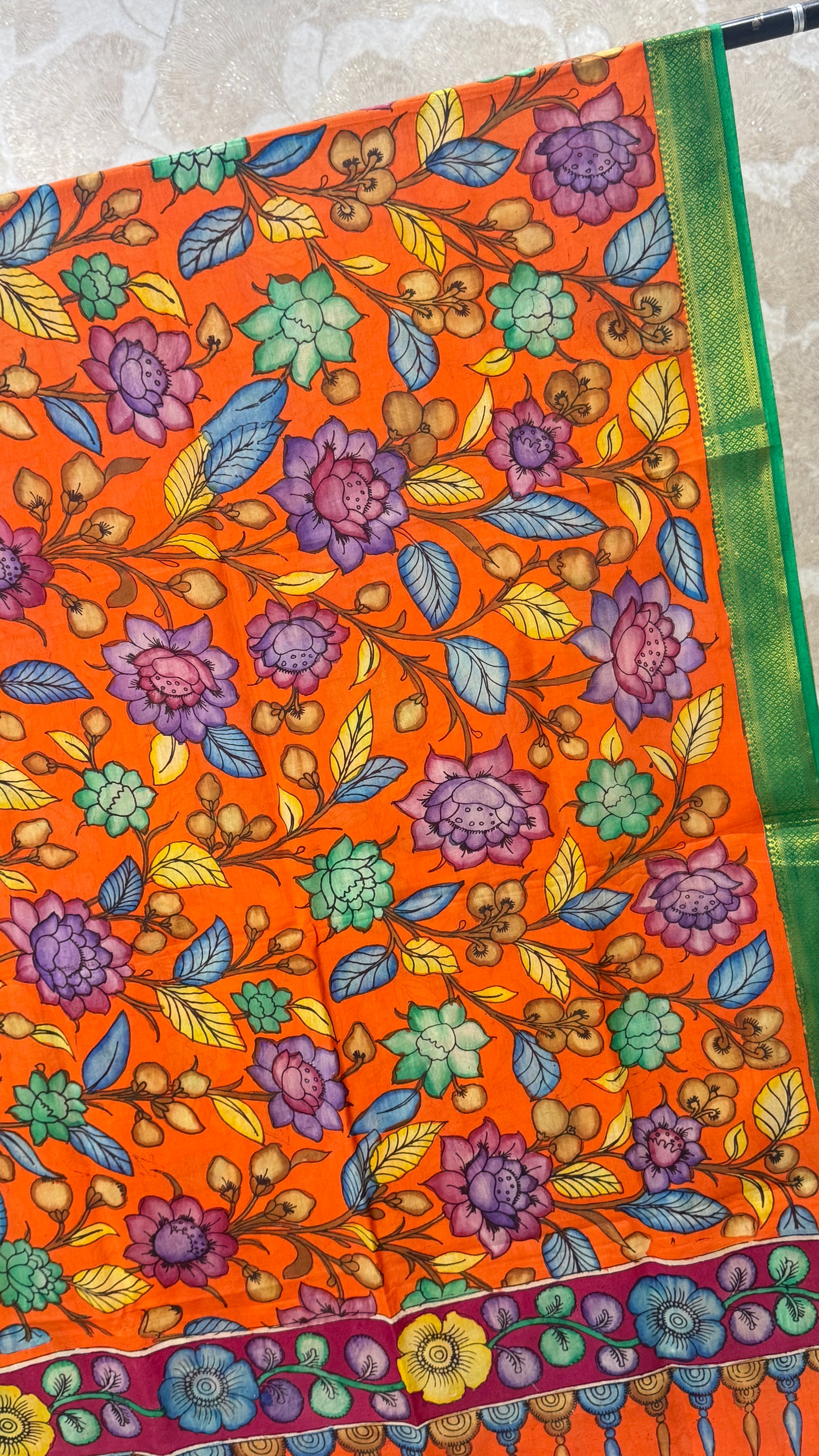 Pen Kalamkari Dupatta