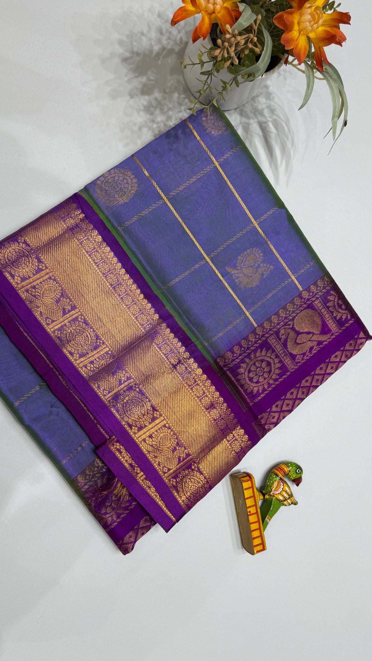 Mayil & Chakram Butta Pure Silk Cotton Saree