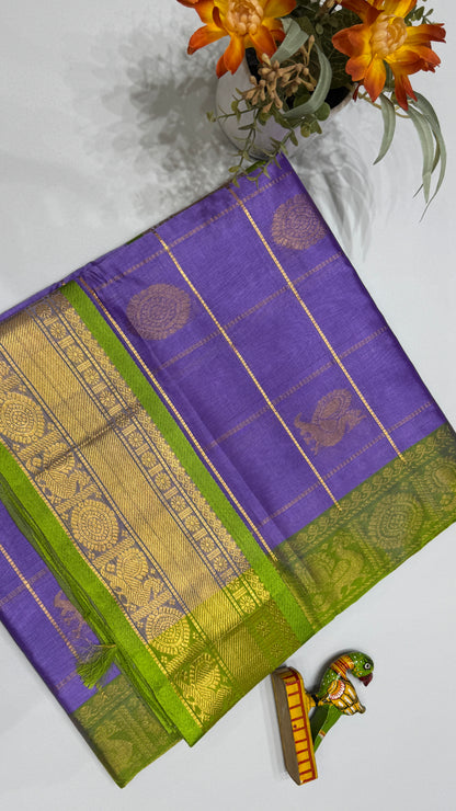 Mayil & Chakram Butta Pure Silk Cotton Saree