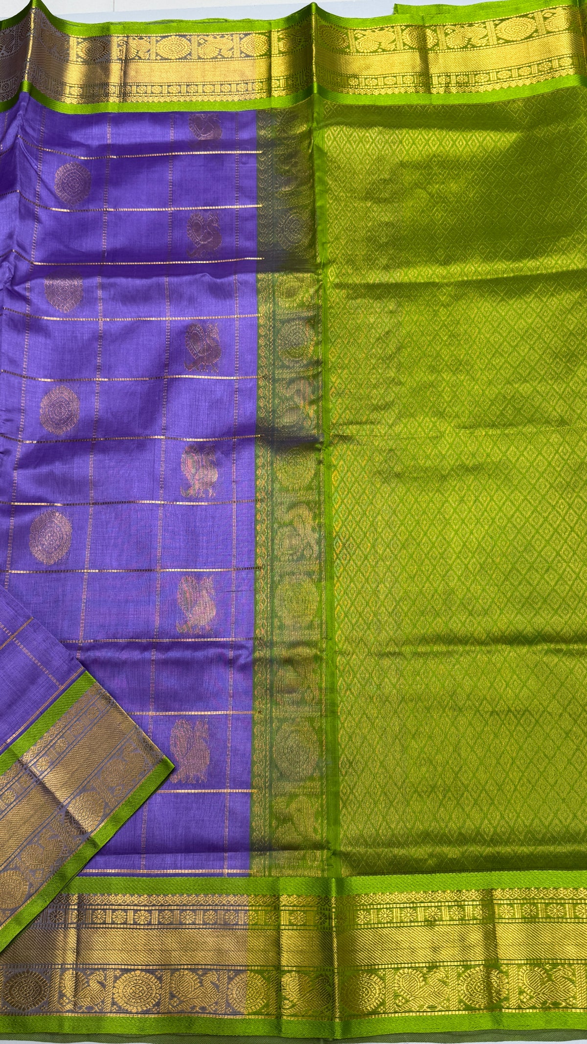Mayil & Chakram Butta Pure Silk Cotton Saree