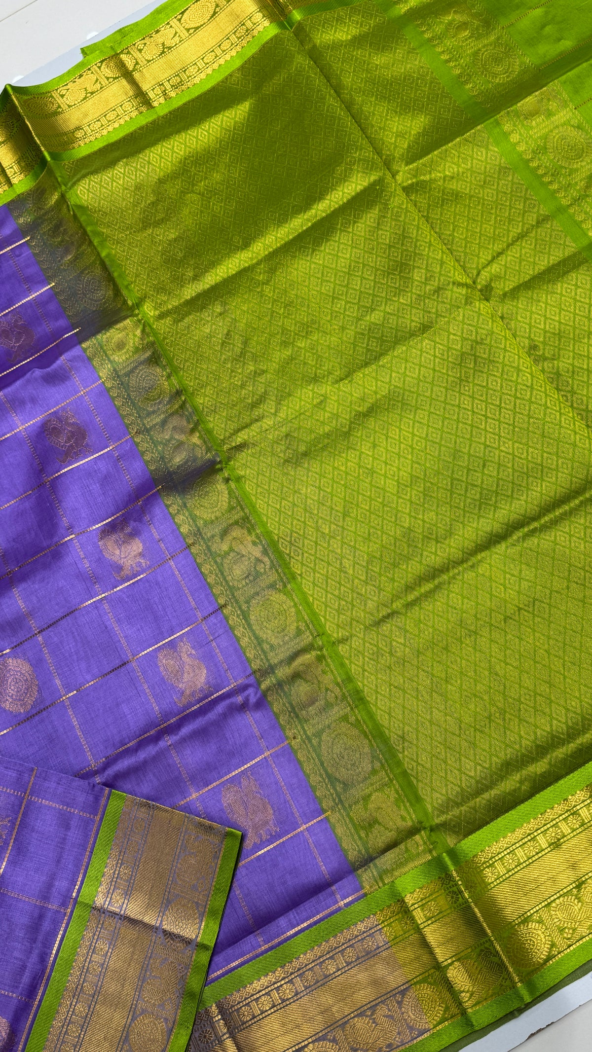 Mayil & Chakram Butta Pure Silk Cotton Saree