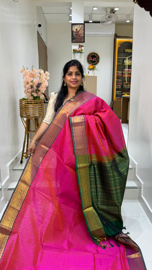Pure handloom Lakshadeepam Silk cotton saree