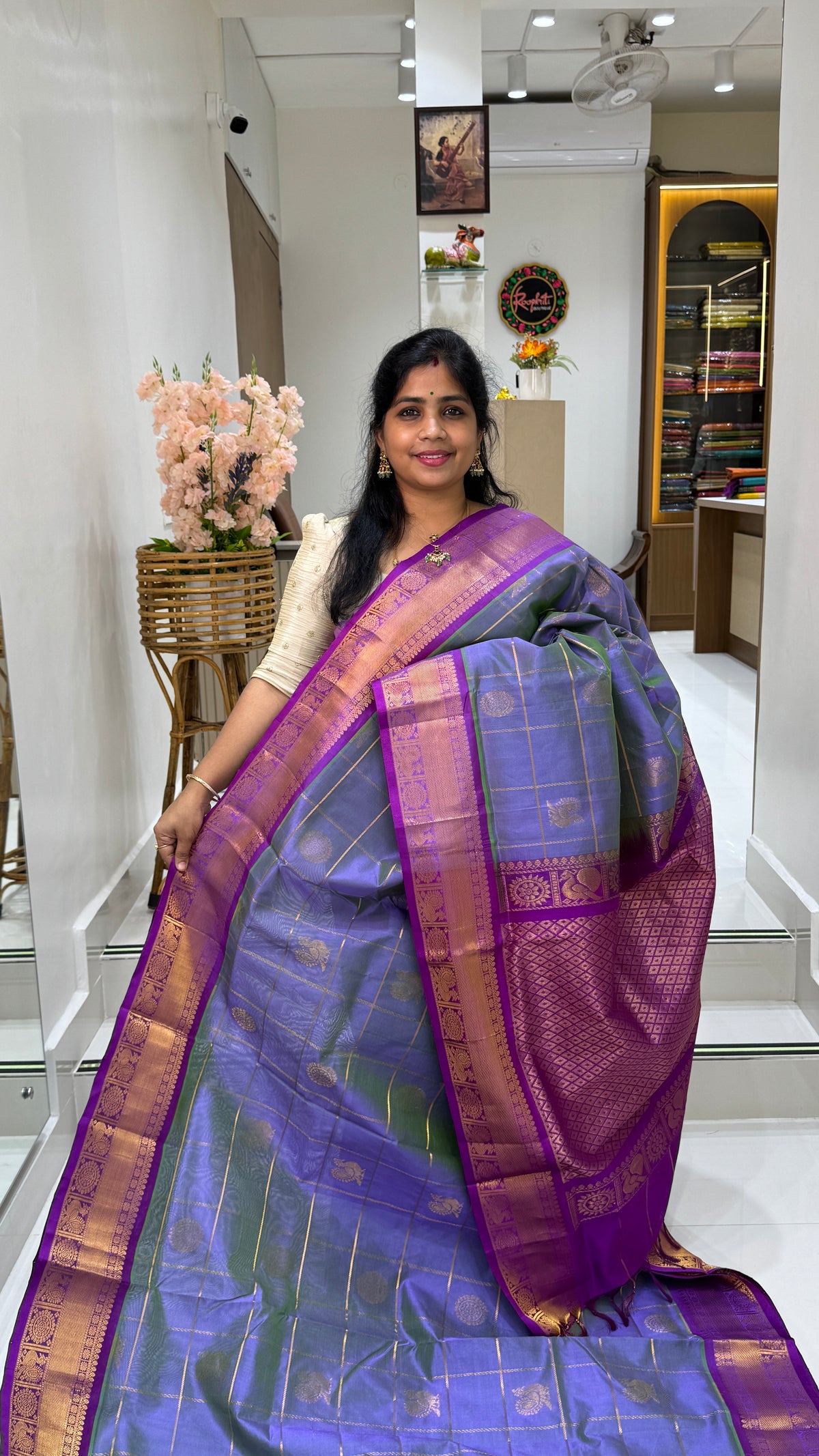Mayil & Chakram Butta Pure Silk Cotton Saree