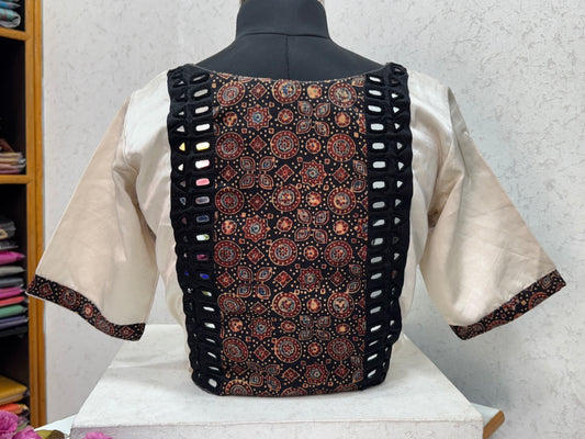 Mashru Silk Mirror Work Blouse