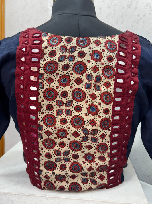 Mashru Silk Mirror Work Blouse