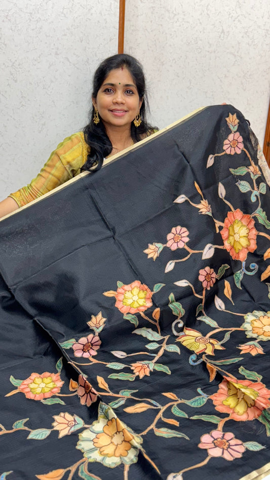 Applique Work Saree