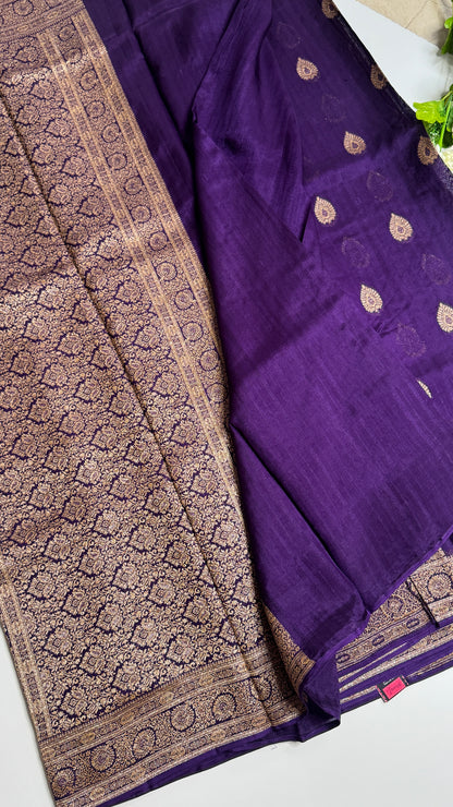 Semi Raw Silk Saree with Antique Border