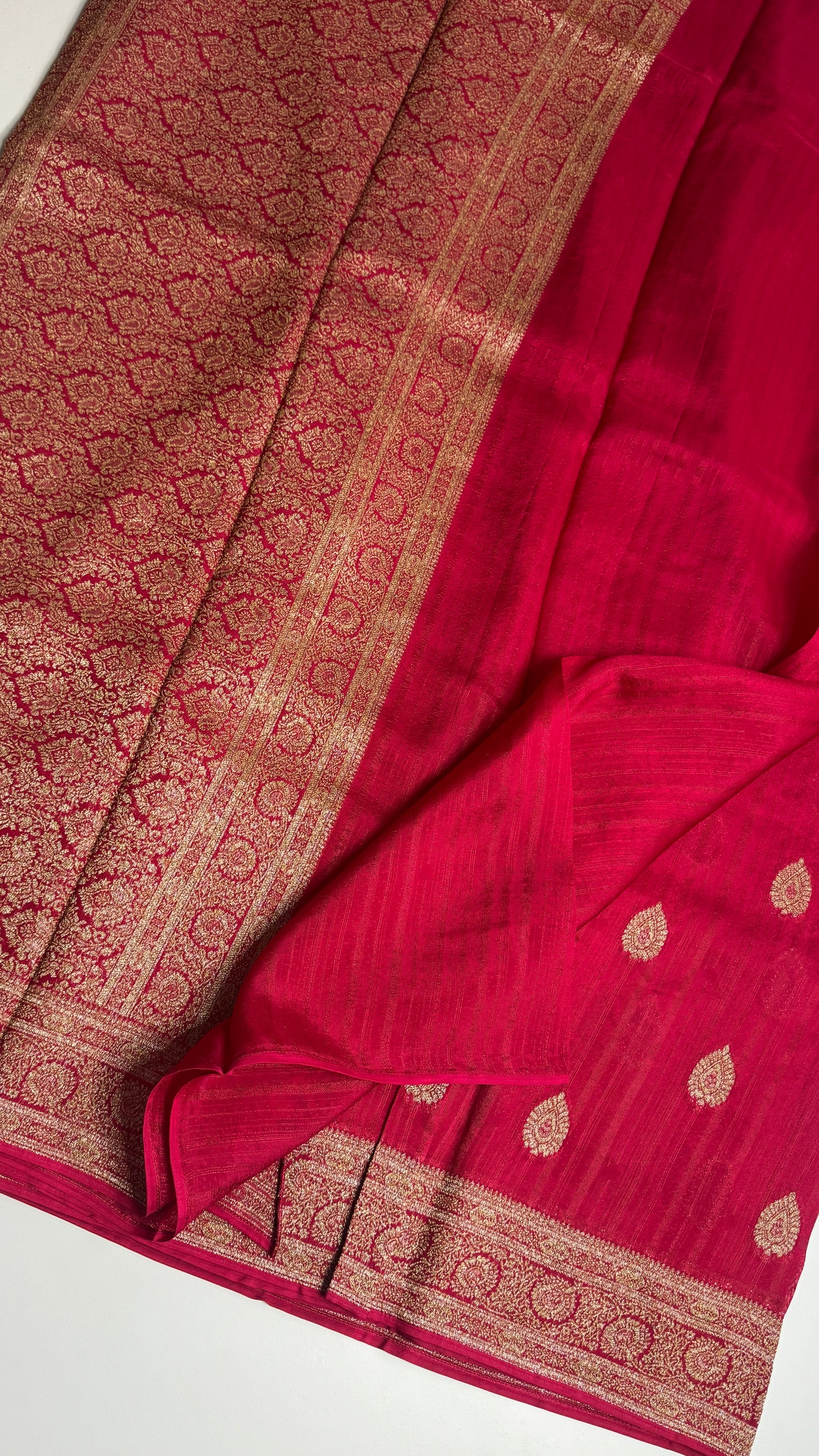 Semi Raw Silk Saree with Antique Border