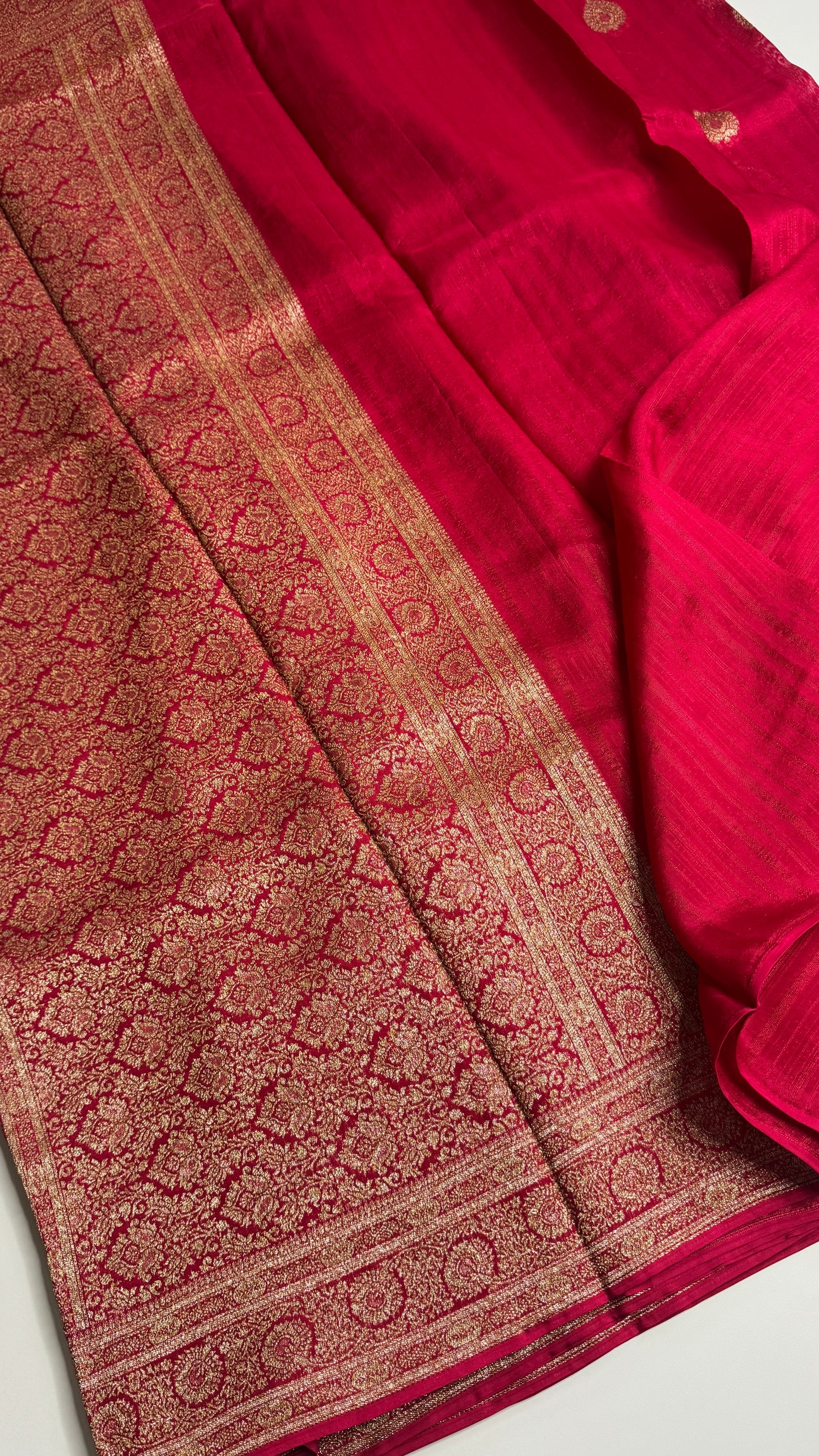 Semi Raw Silk Saree with Antique Border