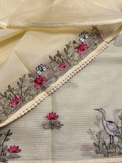 Kota Silk Embroidery Saree
