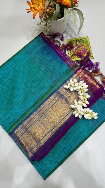 Pure handloom Lakshadeepam Silk cotton saree