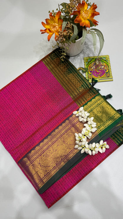 Pure handloom Lakshadeepam Silk cotton saree