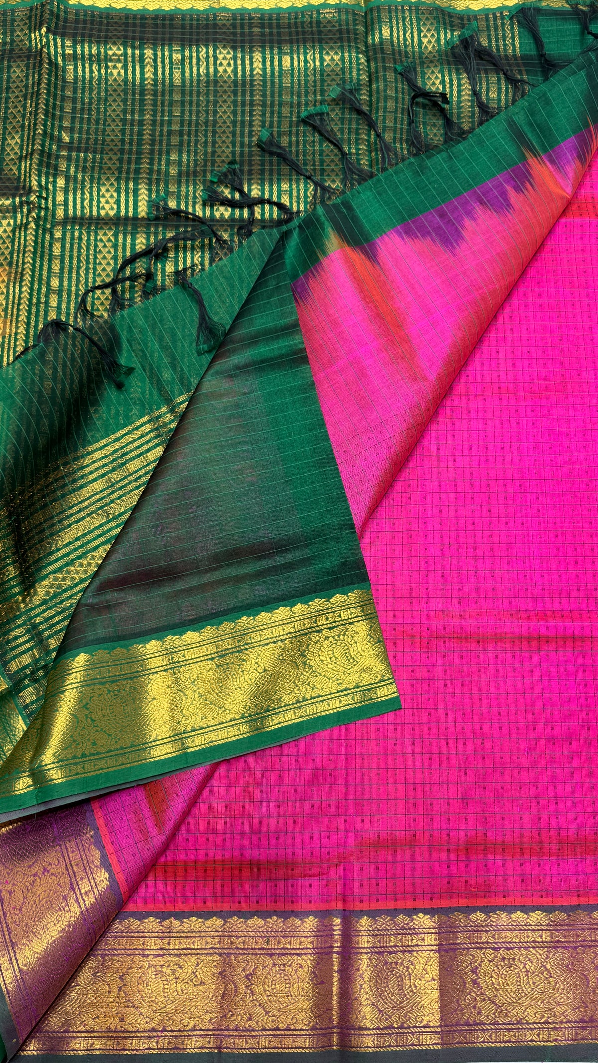 Pure handloom Lakshadeepam Silk cotton saree
