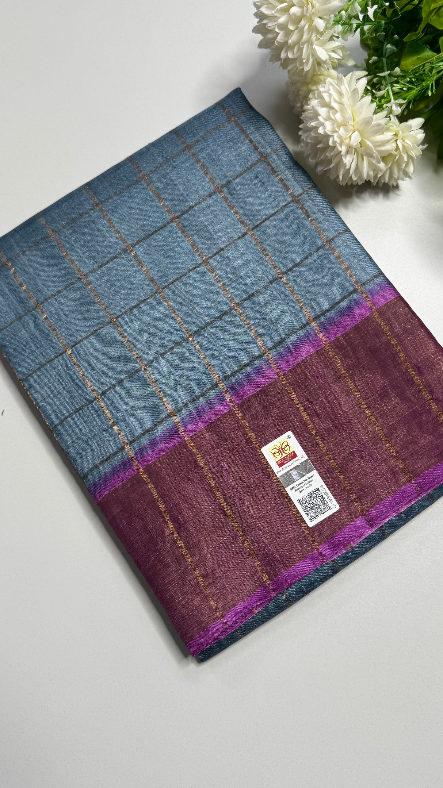 Handloom Pure Tussar Silk Saree